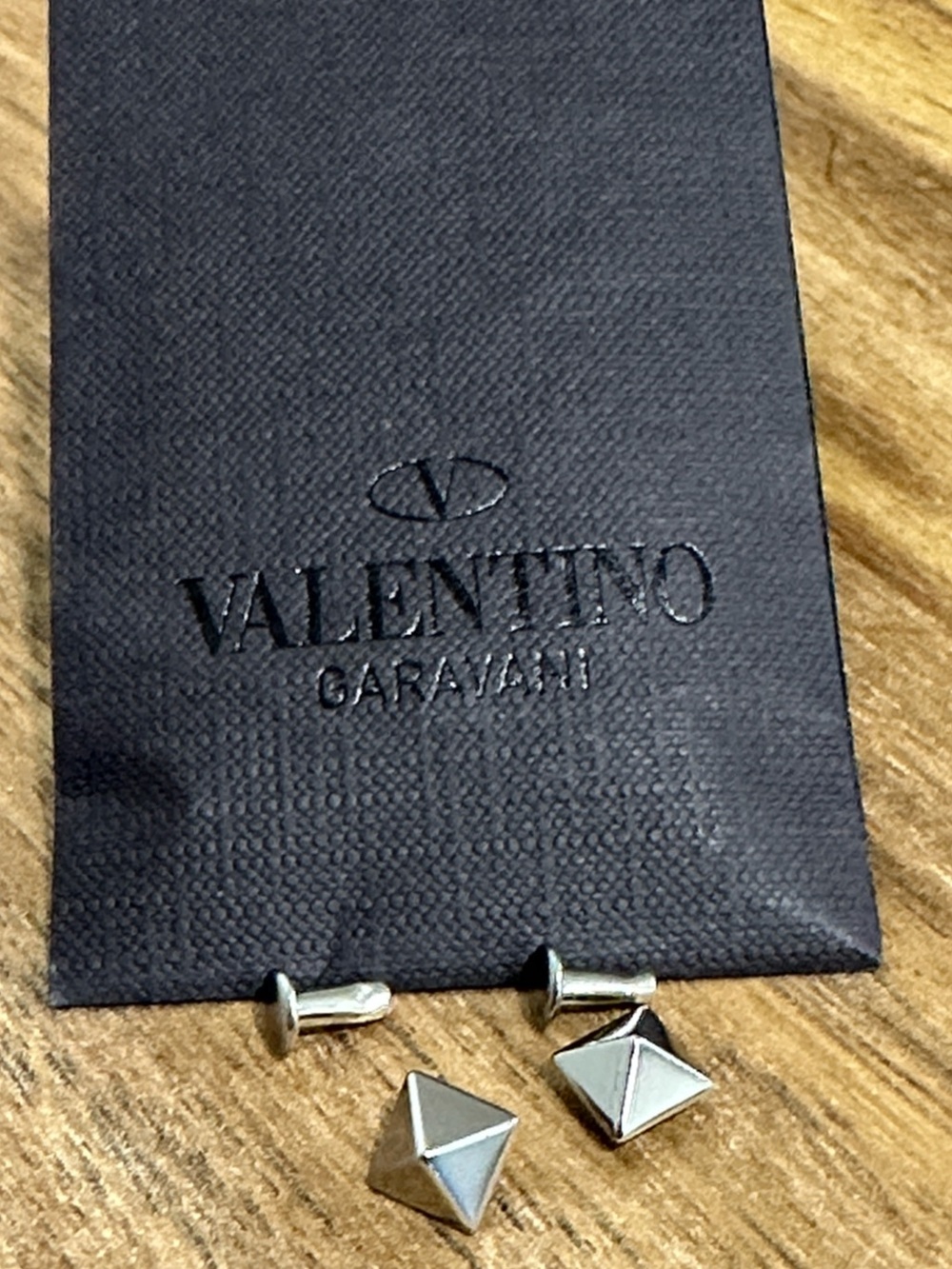 Valentino Garavani Silver Pyramid Studs